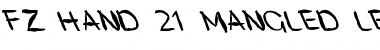Download FZ HAND 21 MANGLED LEFTY Normal Font Title Preview