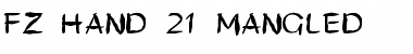 Download FZ HAND 21 MANGLED Normal Font Title Preview