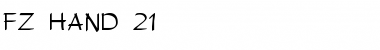 Download FZ HAND 21 Normal Font Title Preview