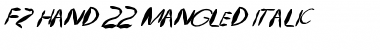 Download FZ HAND 22 MANGLED ITALIC Normal Font Title Preview
