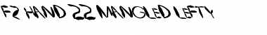 Download FZ HAND 22 MANGLED LEFTY Normal Font Title Preview