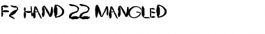 Download FZ HAND 22 MANGLED Normal Font Title Preview