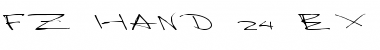 Download FZ HAND 24 EX Normal Font Title Preview