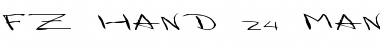 Download FZ HAND 24 MANGLED EX Normal Font Title Preview