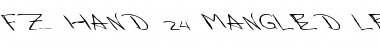 Download FZ HAND 24 MANGLED LEFTY Normal Font Title Preview