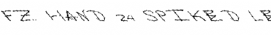 Download FZ HAND 24 SPIKED LEFTY Normal Font Title Preview