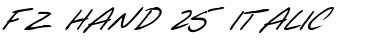Download FZ HAND 25 ITALIC Normal Font Title Preview