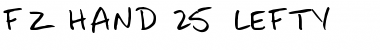 Download FZ HAND 25 LEFTY Normal Font Title Preview