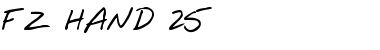 Download FZ HAND 25 Normal Font Title Preview