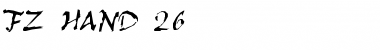 Download FZ HAND 26 Normal Font Title Preview
