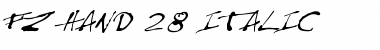 Download FZ HAND 28 ITALIC Normal Font Title Preview