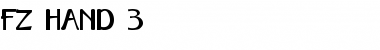 Download FZ HAND 3 Normal Font Title Preview