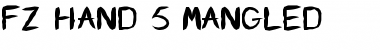 Download FZ HAND 5 MANGLED Normal Font Title Preview