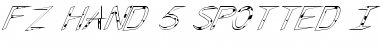 Download FZ HAND 5 SPOTTED ITALIC Normal Font Title Preview