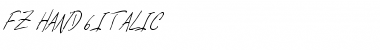 Download FZ HAND 6 ITALIC Normal Font Title Preview