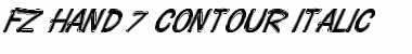 Download FZ HAND 7 CONTOUR ITALIC Normal Font Title Preview