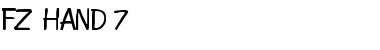 Download FZ HAND 7 Normal Font Title Preview