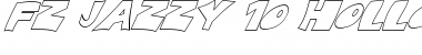 Download FZ JAZZY 10 HOLLOW ITALIC Light Font Title Preview