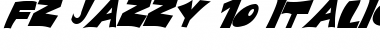 Download FZ JAZZY 10 ITALIC Light Font Title Preview