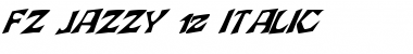 Download FZ JAZZY 12 ITALIC Normal Font Title Preview