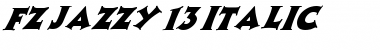 Download FZ JAZZY 13 ITALIC Normal Font Title Preview