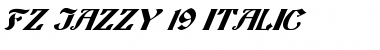 Download FZ JAZZY 19 ITALIC Medium Font Title Preview