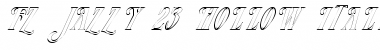 Download FZ JAZZY 23 HOLLOW ITALIC Normal Font Title Preview