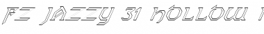 Download FZ JAZZY 31 HOLLOW ITALIC Normal Font Title Preview
