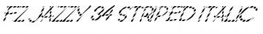 Download FZ JAZZY 34 STRIPED ITALIC Normal Font Title Preview
