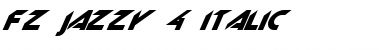 Download FZ JAZZY 4 ITALIC Normal Font Title Preview