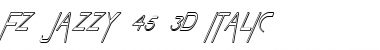 Download FZ JAZZY 45 3D ITALIC Normal Font Title Preview