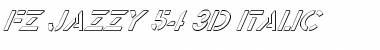 Download FZ JAZZY 54 3D ITALIC Normal Font Title Preview