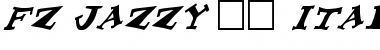 Download FZ JAZZY 55 ITALIC Normal Font Title Preview