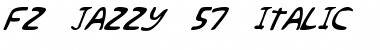 Download FZ JAZZY 57 ITALIC Normal Font Title Preview