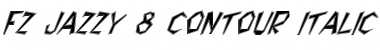 Download FZ JAZZY 8 CONTOUR ITALIC Normal Font Title Preview