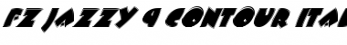 Download FZ JAZZY 9 CONTOUR ITALIC Normal Font Title Preview
