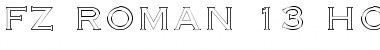 Download FZ ROMAN 13 HOLLOW Normal Font Title Preview