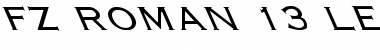 Download FZ ROMAN 13 LEFTY Light Font Title Preview