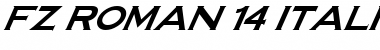 Download FZ ROMAN 14 ITALIC Light Font Title Preview
