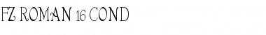 Download FZ ROMAN 16 COND Normal Font Title Preview
