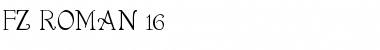 Download FZ ROMAN 16 Normal Font Title Preview