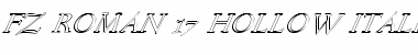 Download FZ ROMAN 17 HOLLOW ITALIC Normal Font Title Preview