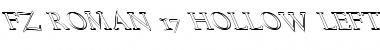 Download FZ ROMAN 17 HOLLOW LEFTY Normal Font Title Preview