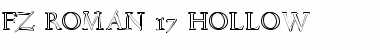 Download FZ ROMAN 17 HOLLOW Normal Font Title Preview