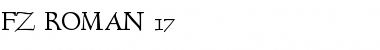 Download FZ ROMAN 17 Normal Font Title Preview