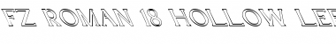 Download FZ ROMAN 18 HOLLOW LEFTY Normal Font Title Preview
