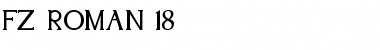 Download FZ ROMAN 18 Normal Font Title Preview