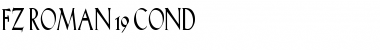 Download FZ ROMAN 19 COND Normal Font Title Preview