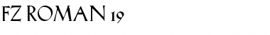 Download FZ ROMAN 19 Normal Font Title Preview