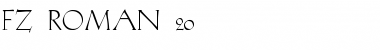 Download FZ ROMAN 20 Normal Font Title Preview